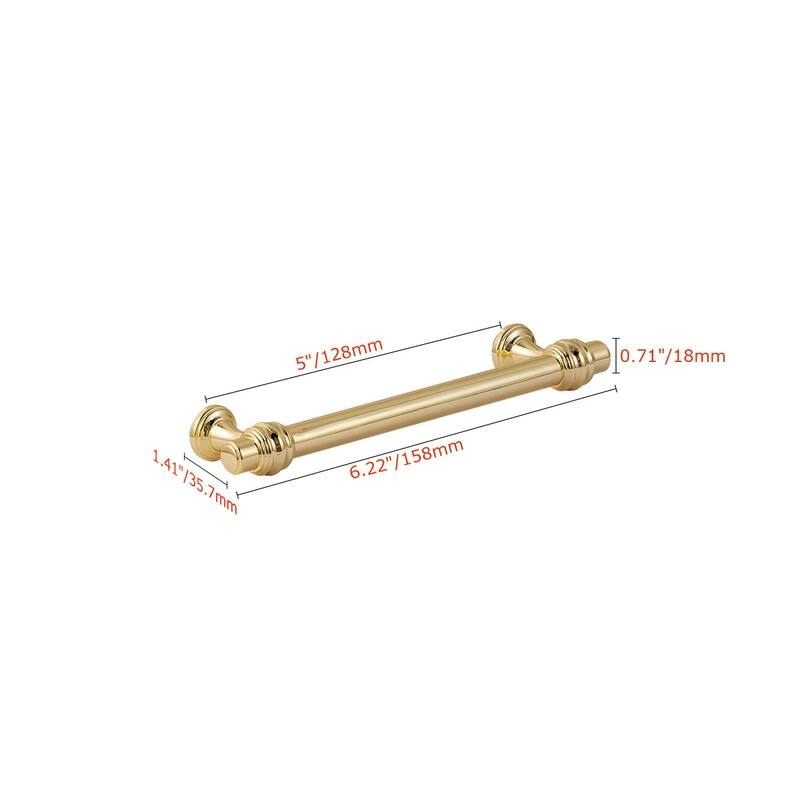 Utopia Alley Athen Pull Handle -Polished Gold Drawer Pull Handle, 5.0" Center to Center