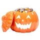 preview thumbnail 3 of 1, Certified International Scaredy Cat Pumpkin 3-D Treat Jar, 152 oz. - 152 Oz.
