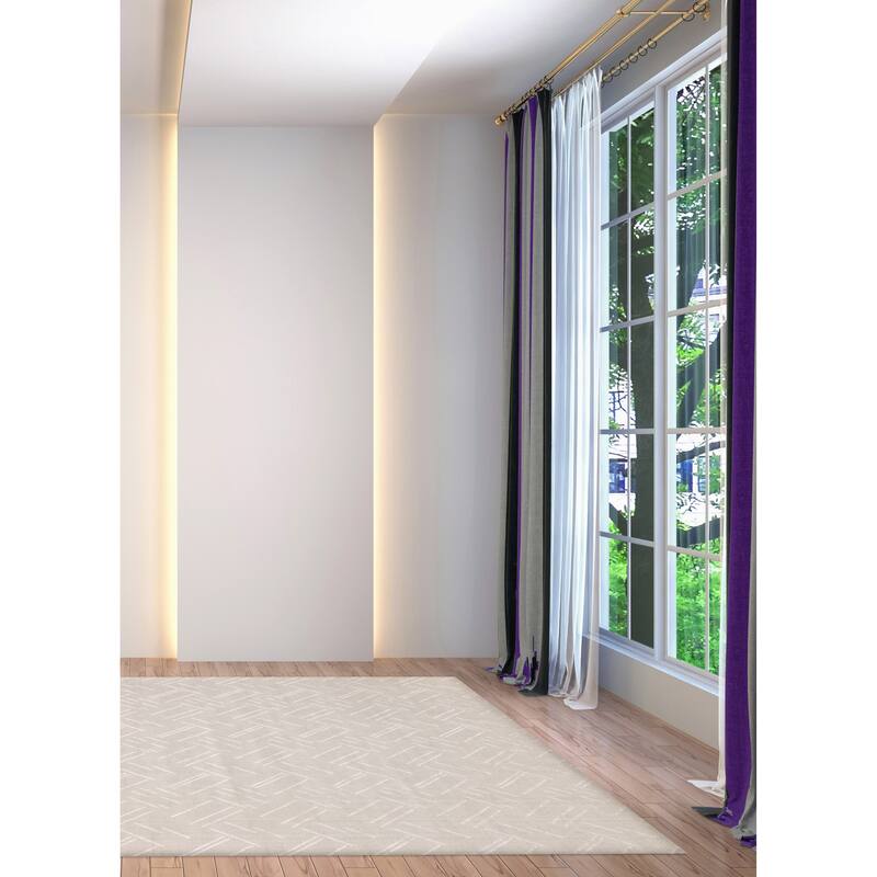 ECARPETGALLERY Hand Loomed Elysian Light Green Viscose, Wool Rug - 8'1 x 10'0