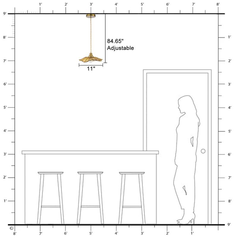 11" Flower-Shaped Red & White Gradient Glass Pendant Light Modern - Dia.11.02-in