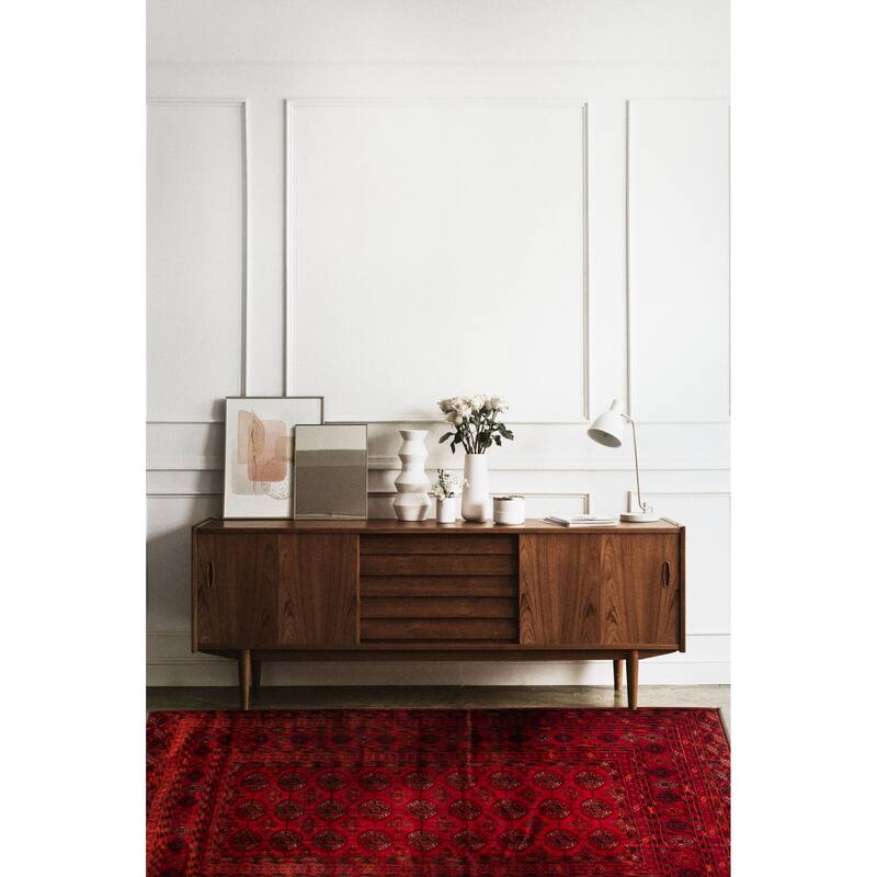 Teimani Red Rug 3'10" x 6'3" - 3'10 x 6'3