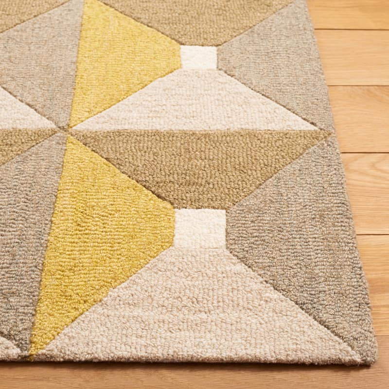 SAFAVIEH Handmade Genre Emika Mid-Century Modern Wool Rug