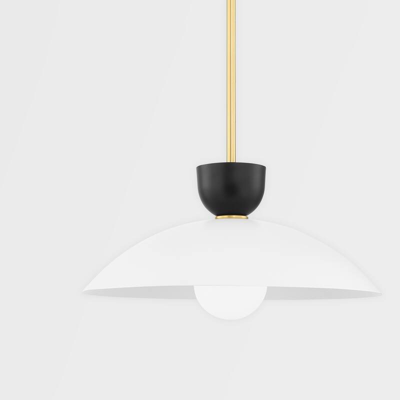 Whitley 1 Light Large Pendant - Aged Brass