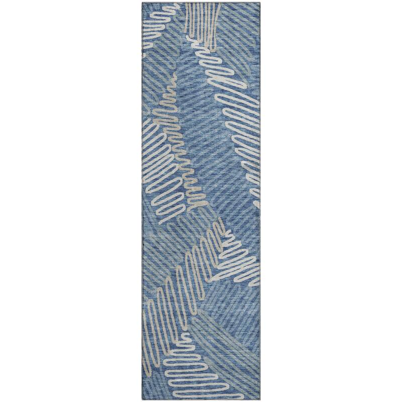 Premium Washable Super Soft Contemporary Leaf Mayfield Rug