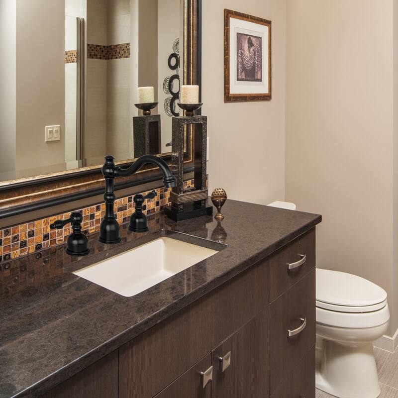 Widespread Two-handle Copper Bathroom Faucet