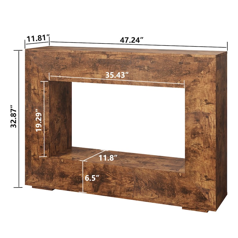 Console Table with Storage, Narrow Entryway Table for Hallway, Living Room Accent Table Sofa Table with Bottom Shelf