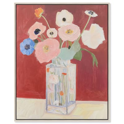 Anemones in a Vase I Canvas by Art Remedy