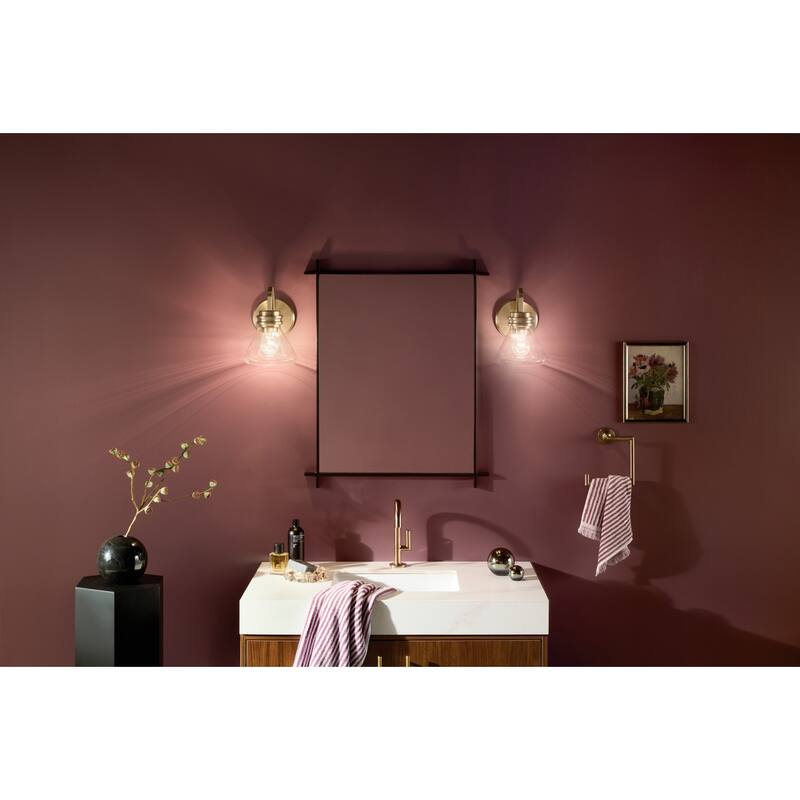 Kichler Lighting Farum 9.5" 1-Light Wall Sconce with Clear Glass in Champagne Bronze