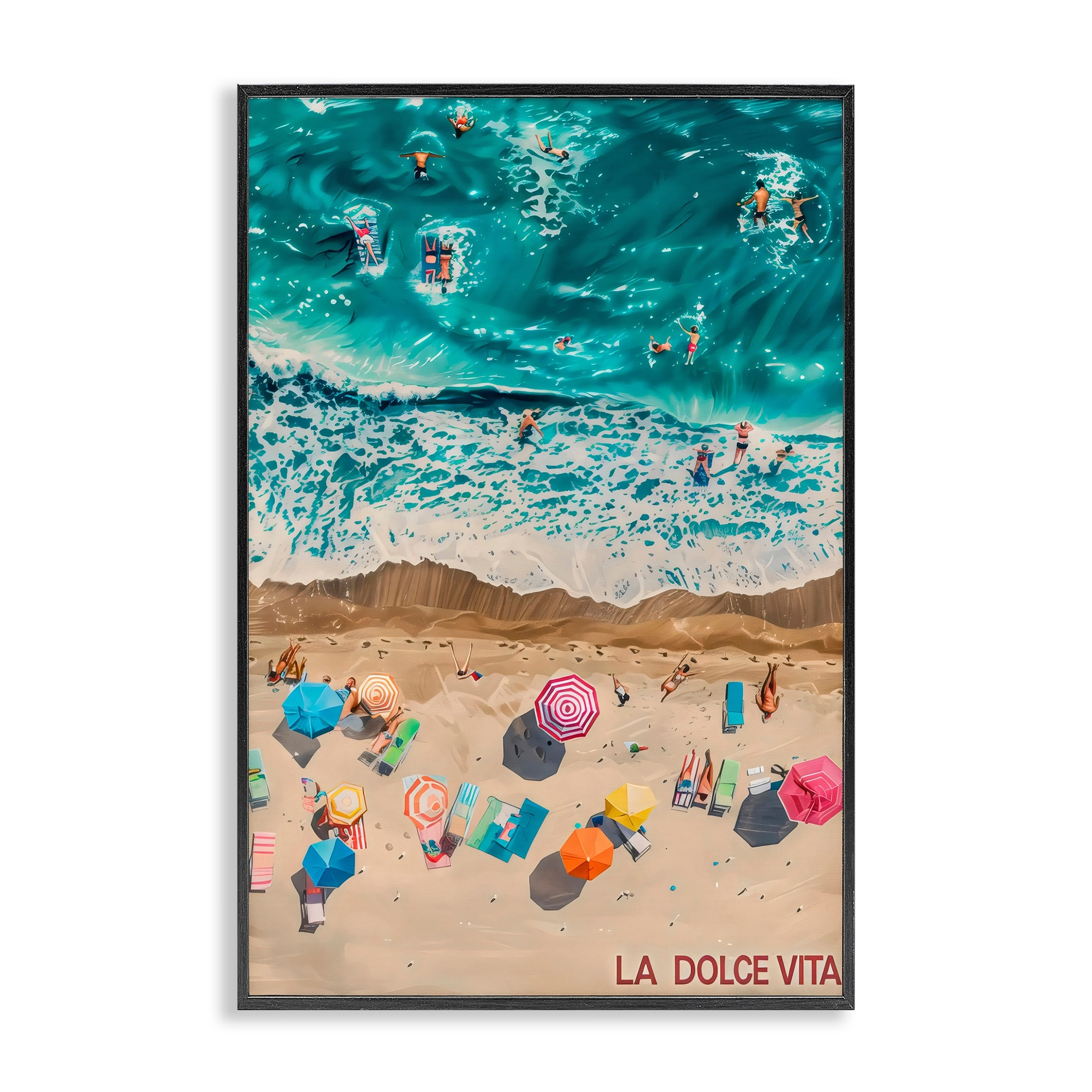 Stupell Family Beach Dolce Vita Framed Giclee Art Design By LSR Design Studio