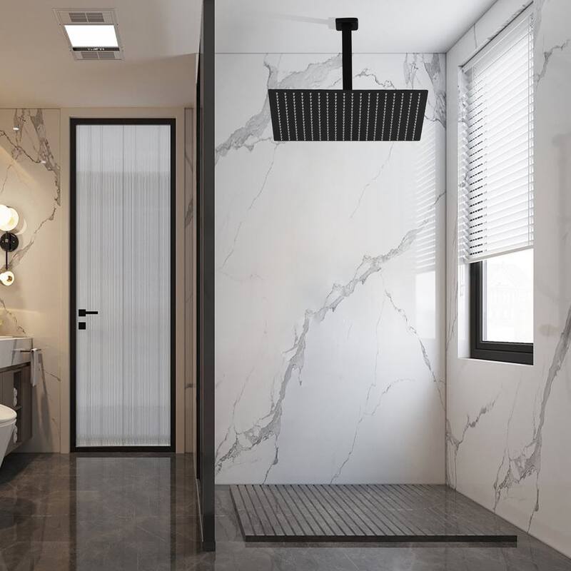 16" Square High Pressure Rain Shower Head,304 Stainless Steel Rain Shower Head