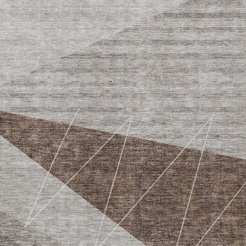 HomeRoots Geometric Transitional Rectangle Outdoor Rug