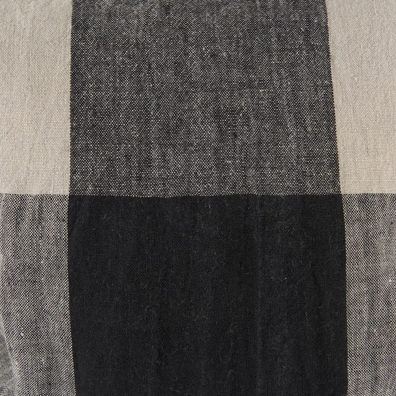 Raquel Beige & Black Plaid Decorative Pillow Cover