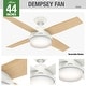 preview thumbnail 9 of 23, Hunter 44" Dempsey Ceiling Fan with LED Light Kit and Handheld Remote - Contemporary, Transitional, Industrial