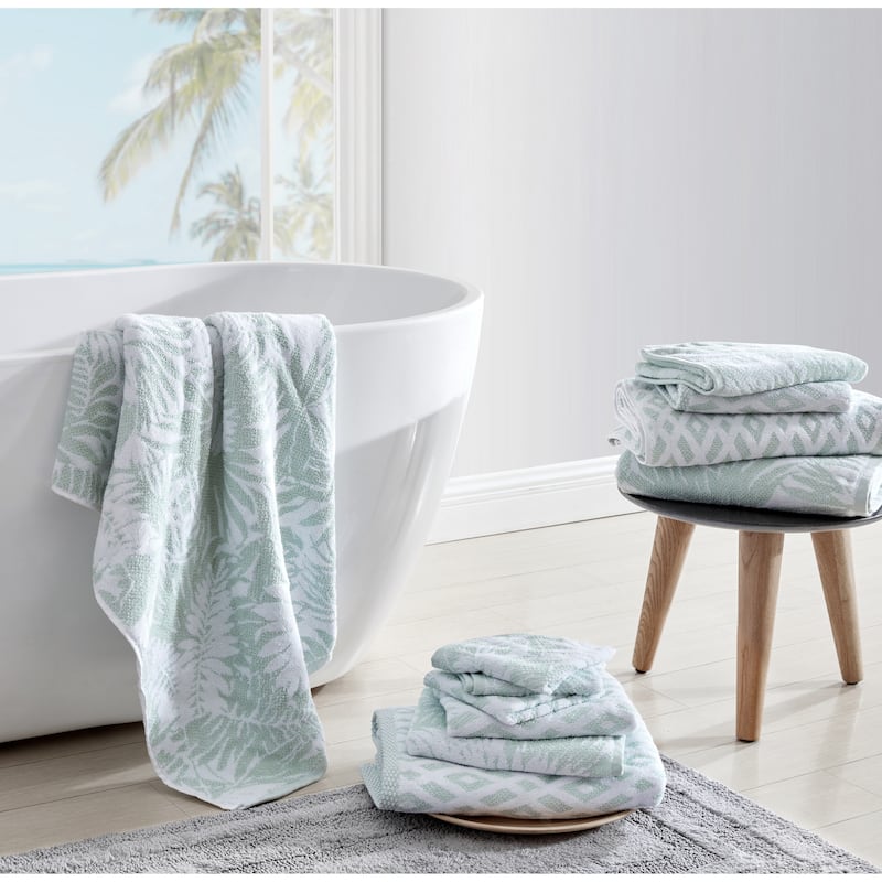 Tommy Bahama Lago Palm Green Cotton Terry Towel Set