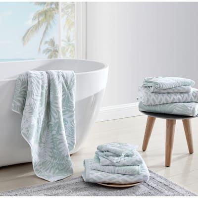 Tommy Bahama Lago Palm Green Cotton Terry Towel Set