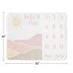 preview thumbnail 4 of 4, Boho Desert Sun Girl Baby Monthly Milestone Blanket - Blush Pink Mauve Gold Taupe Bohemian Watercolor Mountains Southwest Nature