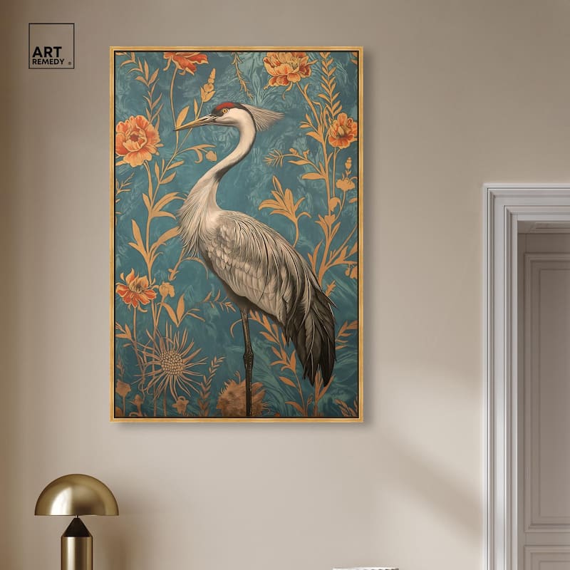 Graceful Grus Gaze Canvas by Art Remedy