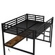 preview thumbnail 22 of 26, Space-Saving Design Loft Bed with Desk, TwinXL/Full Size