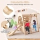 preview thumbnail 7 of 9, Costway 8-in-1 Indoor Jungle Gym Wooden Playground with Climbing Wall, - Natural - See Details