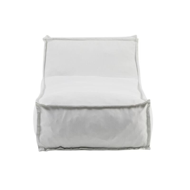 Roomfitters Ramona Outdoor Bean Bag Lounge Chair with Water Resistant Fabric, Light Grey