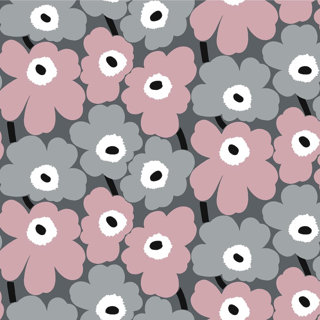 Marimekko Pink Pieni Unikko Peel & Stick Wallpaper