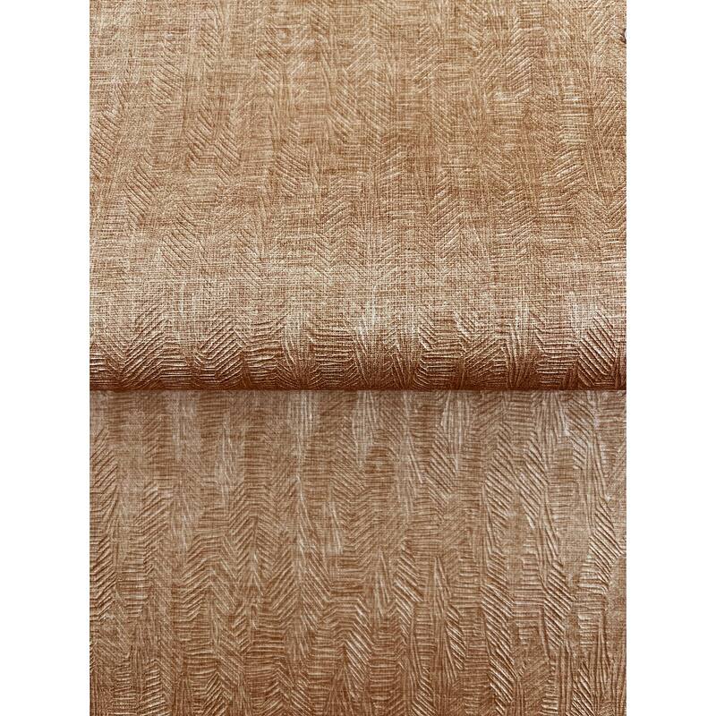 Bryson Copper Feathered Texture Wallpaper