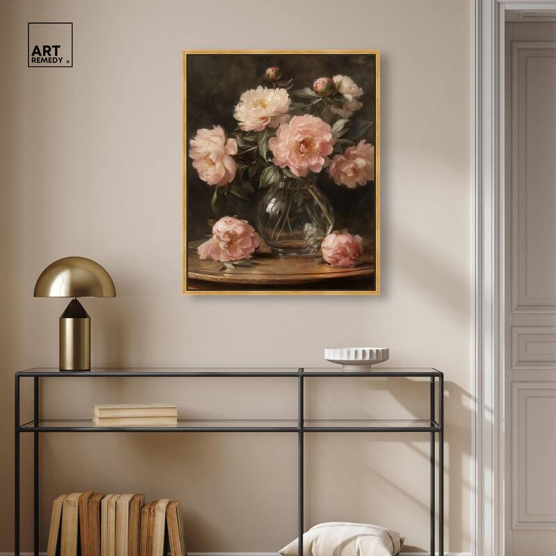 Vintage Velvet Vase Canvas by Art Remedy