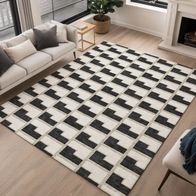 Machine Washable Indoor/ Outdoor Modern Cody Chantille Rug