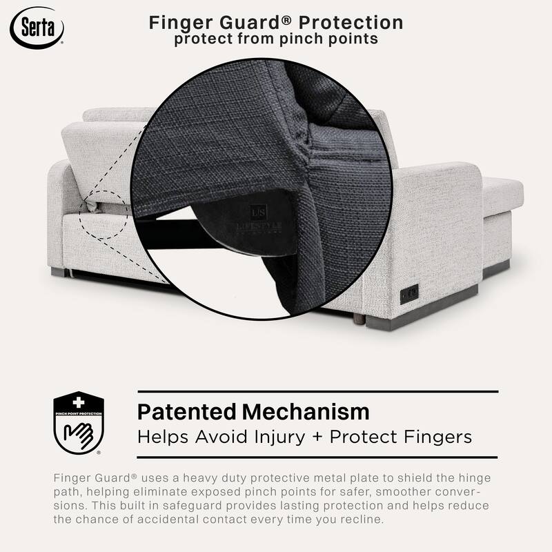 Serta Hayden Convertible Sectional Sofa with Storage