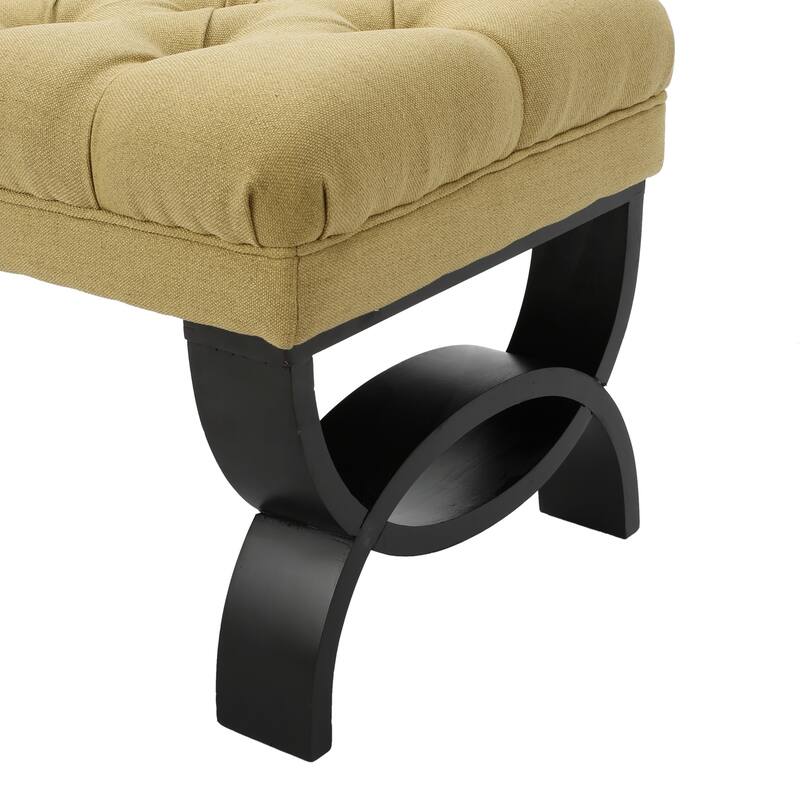 Scarlette Tufted Fabric Ottoman Bench by Christopher Knight Home - 41.00" L x 17.25" W x 16.75" H