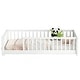 preview thumbnail 50 of 58, Sturdy Structure Floor Twin size Platform Bed with Built-in Book Storage Rack,Kids and Baby