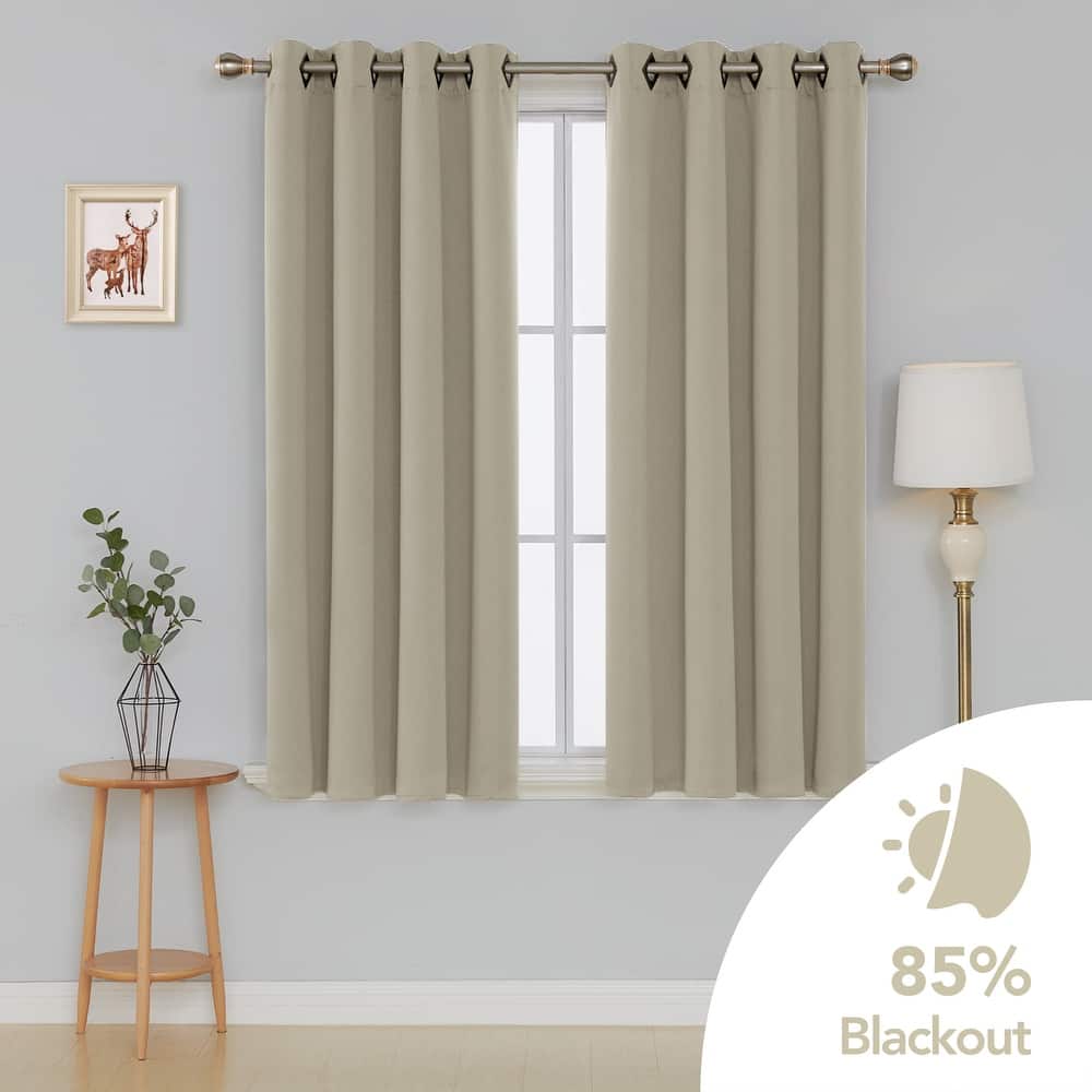 Deconovo Square Grommet Curtain Panel Pair(2 Panel)