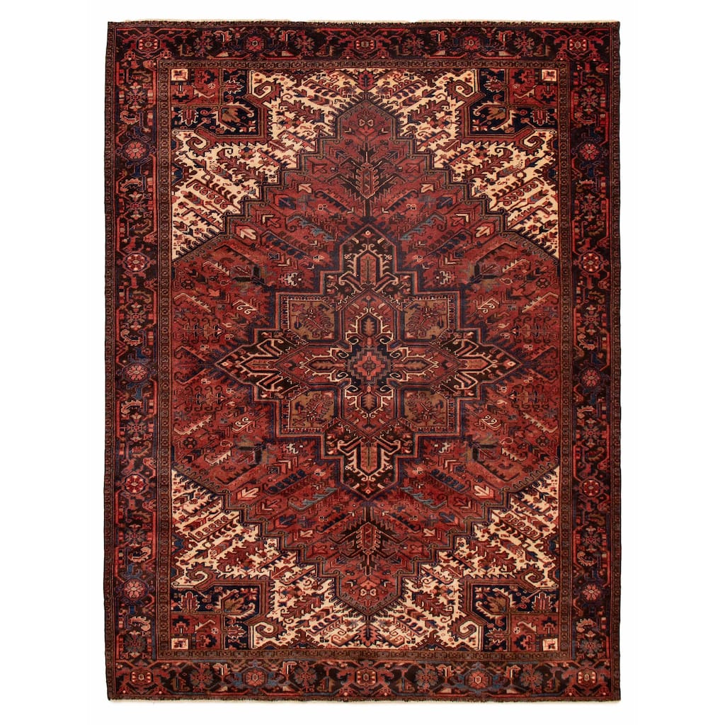 ECARPETGALLERY Hand-knotted Sarabi Dark Red Wool Rug - 8'1 x 10'10
