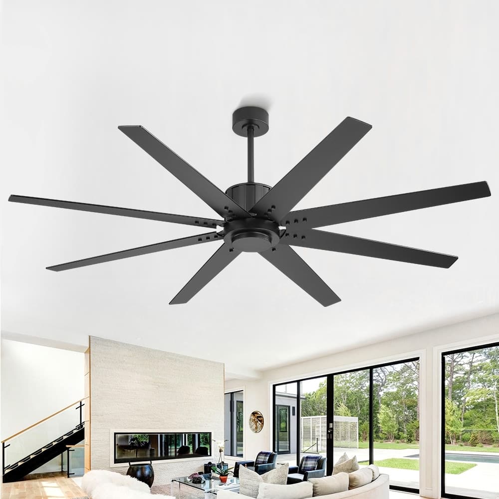 MLiAN 8-Playwood Blades Indoor Standard Ceiling Fan with Remote Down-Rod Mount