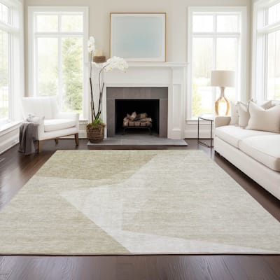 Machine Washable Indoor/ Outdoor Chantille Contemporary Dimensions Rug