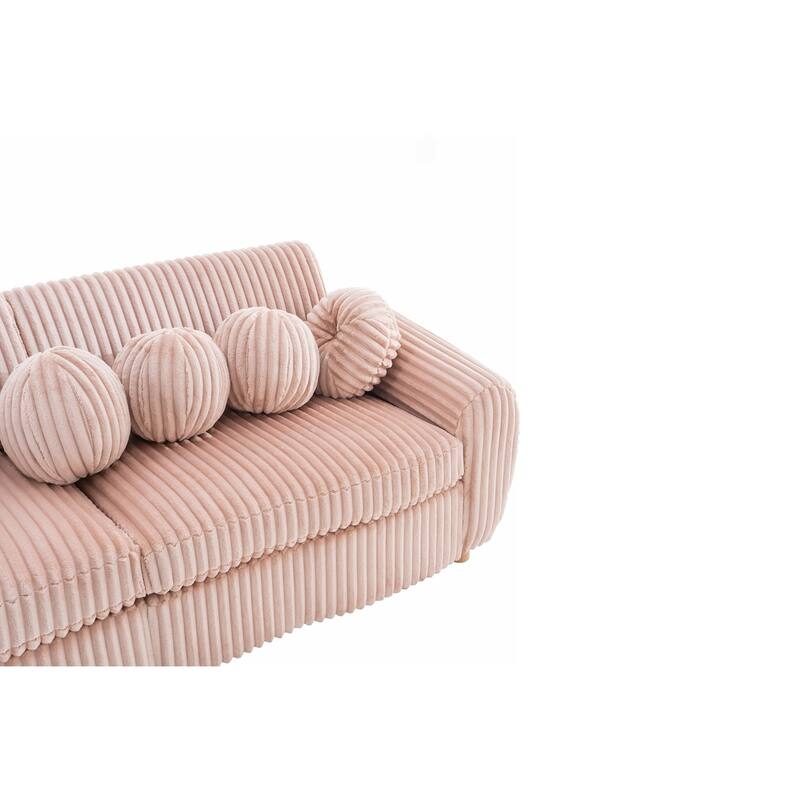 84in Corduroy Sectional Love Seat Couch