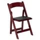 preview thumbnail 62 of 65, Wood Folding Chair with Vinyl Padded Seat (Set of 2)