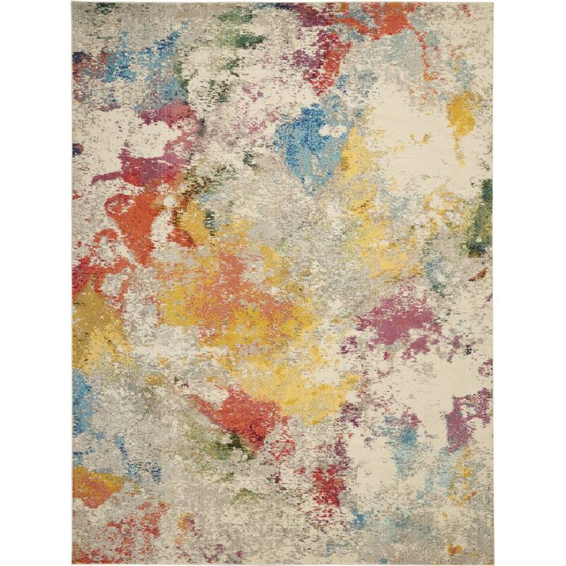 Power Loomed Abstract Modern Durable Area Rug - 168' X '120' X '0.5