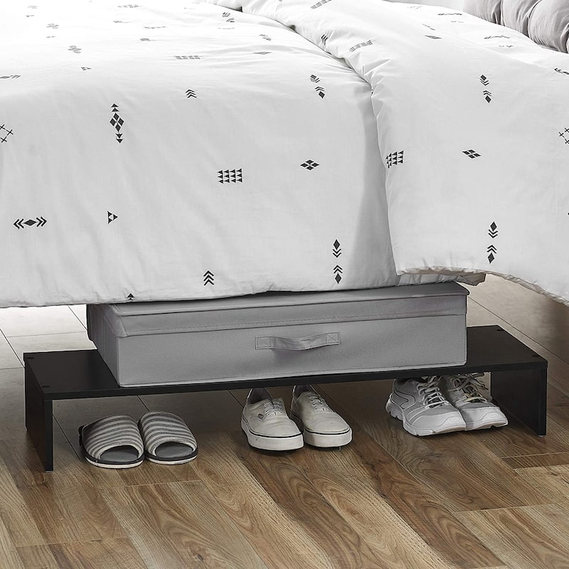 Yak About It® Bi Level Shoe Storage Organizer by DormCo - Black