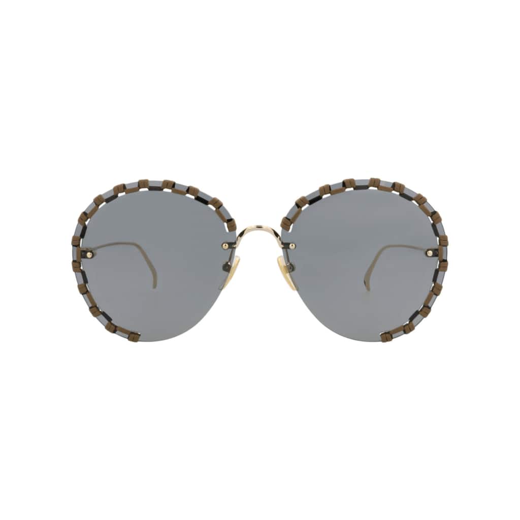 Chloé Round-Frame Metal Sunglasses
