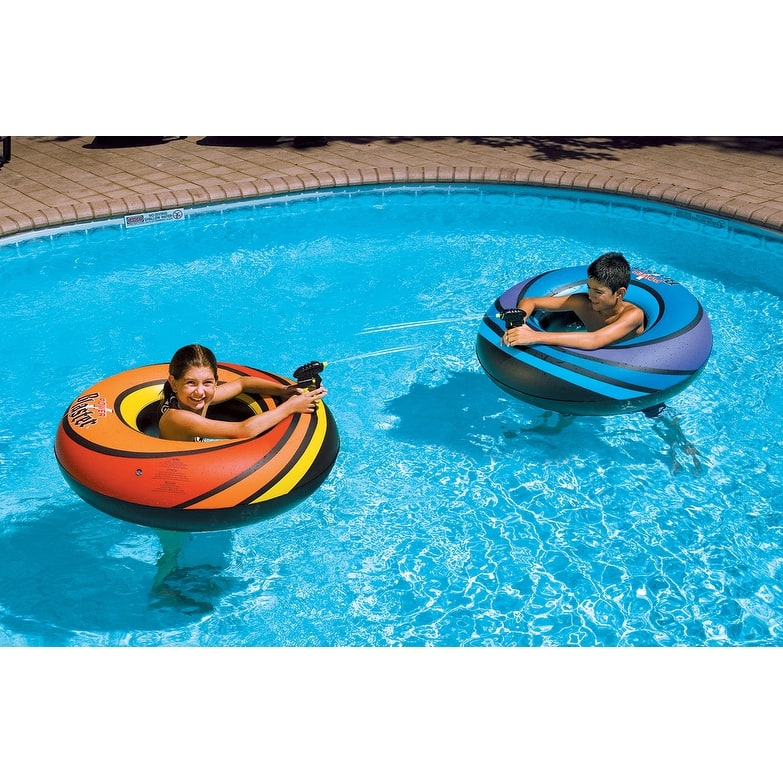 Set of 2 Blue and Orange Inflatable Power Blaster Inner Tubes 40-Inch - 40"
