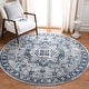 preview thumbnail 1 of 36, SAFAVIEH Oregon Megi Oriental Medallion Rug 6'7" Round - Navy/Ivory - Round