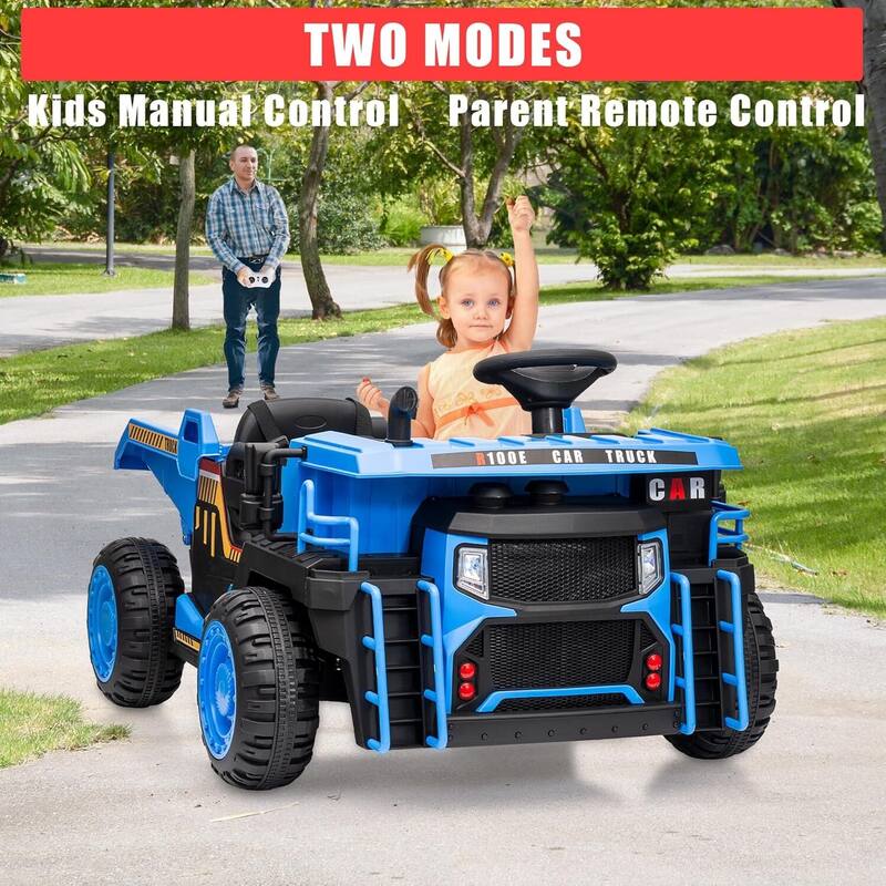 24v 2-Seater Kids Ride on Dump Truck Toy with Remote Control for Kids Best Gifts