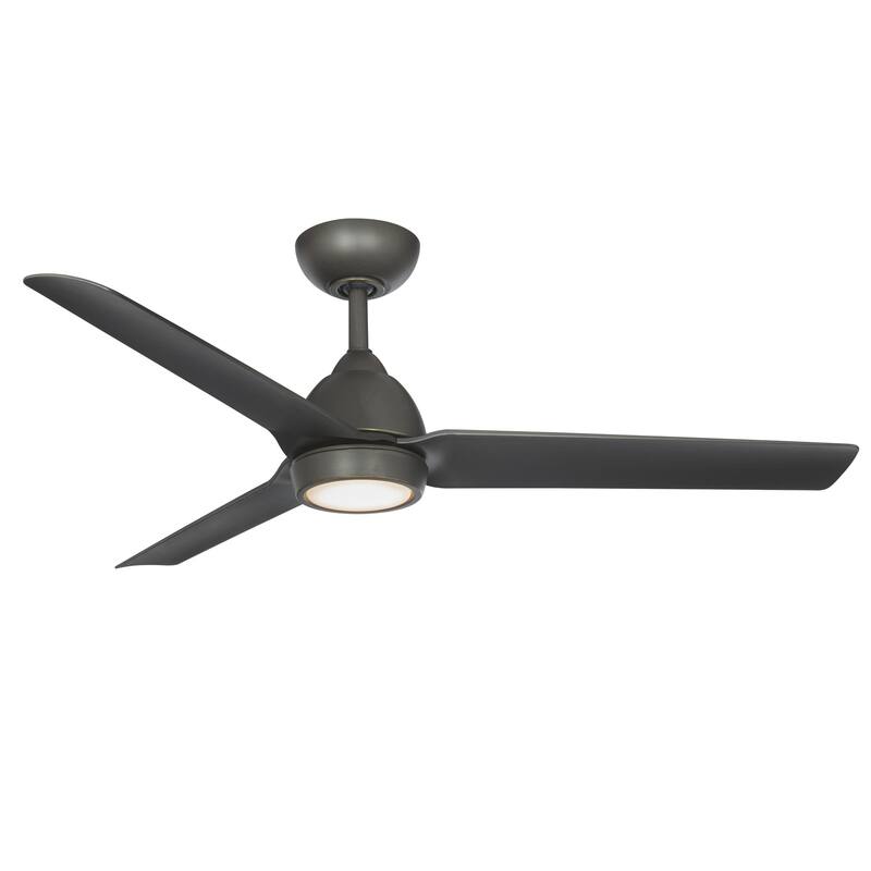 Mocha Indoor/Outdoor 3-Blade 54in Smart Ceiling Fan with 3000K LED Light Kit and Remote Control - 54