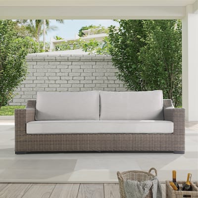 Manhattan Rustic Wicker Rattan Sofa, Beige