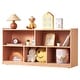 preview thumbnail 3 of 9, Natural Wooden 5-Compartment Cubby Storage Shelf Cabinet Perfect for Kids Room - 48” × 13” × 24”