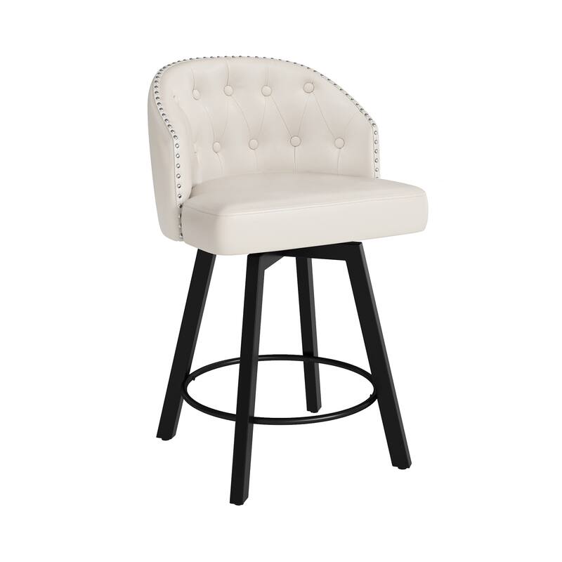 26" Swivel Counter Height Bar Stools Upholstered Counter Stools - 26" H