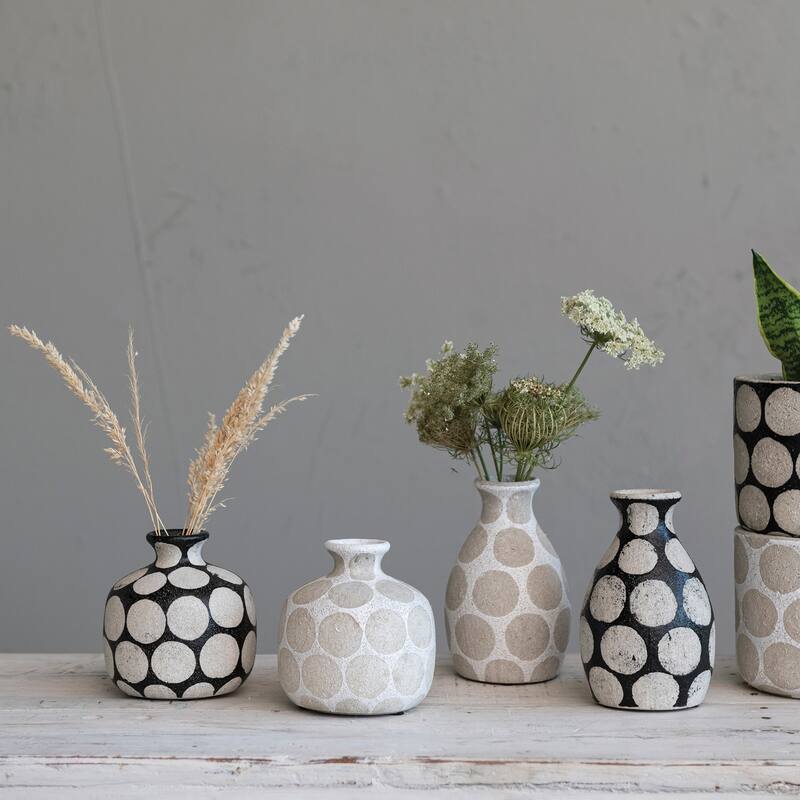 Terracotta Vase with Wax Relief Dots