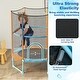 preview thumbnail 5 of 8, Gymax 60'' Trampoline for Kids w/ Gymnastic Bar Rings Foamed Handle No