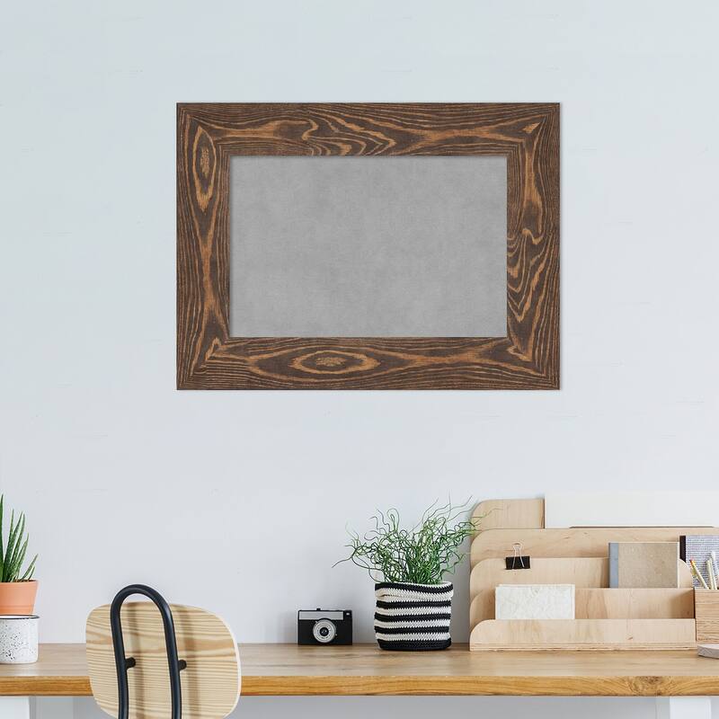Amanti Art Bridge Brown Framed Magnetic Board